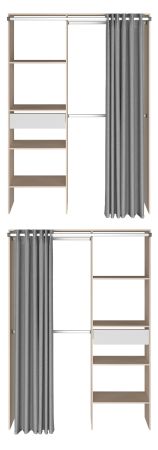 Parisot Kinder und Jugend Schlafzimmer Set Most Akazie und wei� mit Stauraumbett (160 x 200) und Kleiderschrank