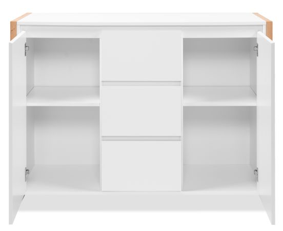 Sideboard Malta in Wei� und Artisan Eiche 120 x 88 cm