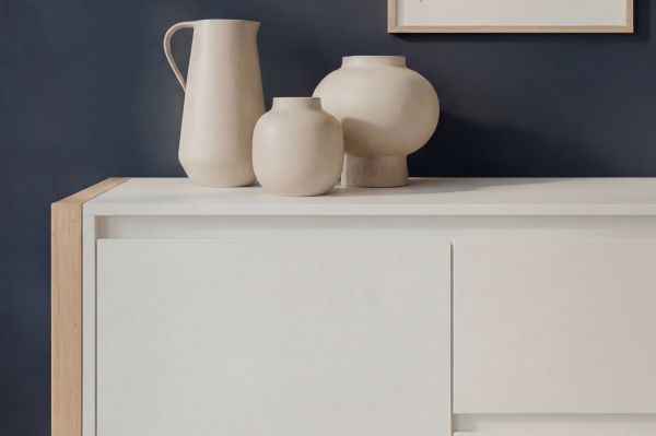 Sideboard Malta in Wei� mit Artisan Eiche 160 x 88 cm