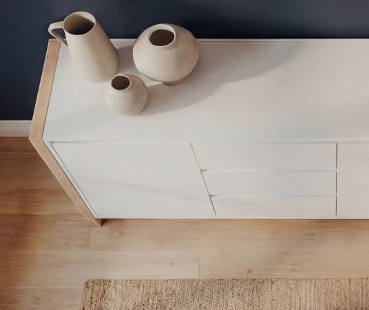 Sideboard Malta in Wei� mit Artisan Eiche 160 x 88 cm