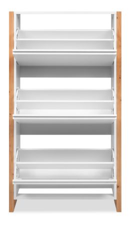 Schuhkipper Malta in Wei� mit Artisan Eiche 70 x 125 cm