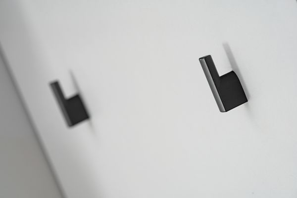 Garderobe Set Vektor in Kaschmir und schwarz, Kompaktgarderobe 4-teilig mit Streifenmuster 120 x 203 cm
