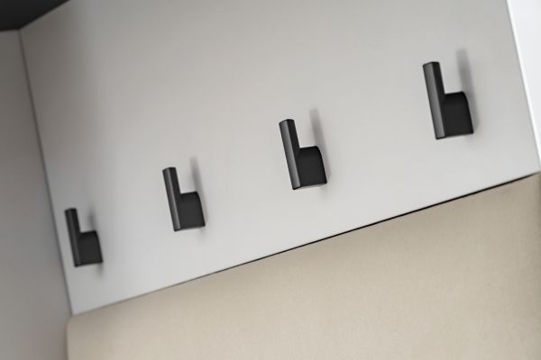 Garderobe Set Vektor in Kaschmir und schwarz Garderobenkombination 5-teilig mit Streifenmuster 180 x 203 cm