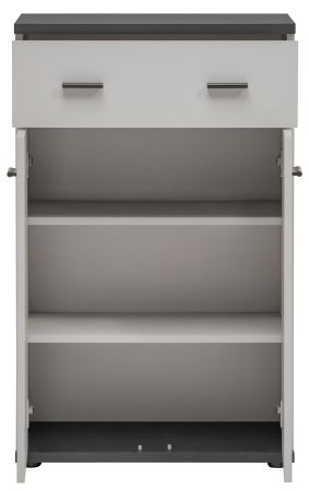 Garderobe Set Vektor in Kaschmir mit Schwarz, 6-teilige Flurgarderobe 210 x 203 cm