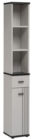 Flurkommode Vektor in Kaschmir und schwarz Flurschrank mit Regalelement 30 x 203 cm