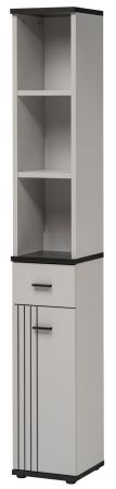Flurkommode Vektor in Kaschmir und schwarz Flurschrank mit Regalelement 30 x 203 cm