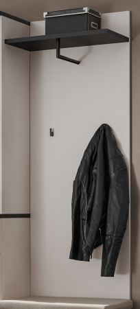 Garderobenpaneel Vektor in Kaschmir und schwarz Wandgarderobe 60 x 157 cm
