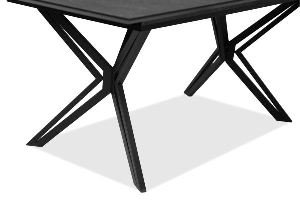 Esstisch Como in dunkel Grau Steinoptik Tisch ausziehbar 160 / 200 x 90 cm