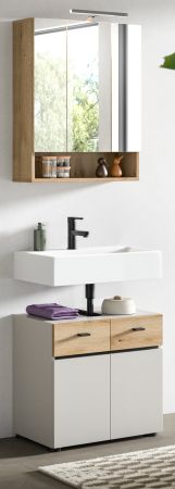 Badm�bel Set Matteo in Kaschmir und Evoke Eiche Badkombination 60 x 191 cm