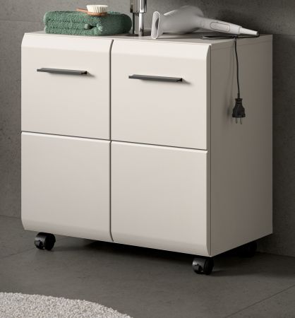 Waschbeckenunterschrank Cover in Kaschmir / Sand Badezimmer Unterschrank 60 cm