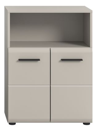 Badezimmer Kommode Cover in Kaschmir / Sand Badschrank 2-t�rig 60 x 80 cm