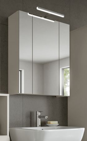 Badezimmer Spiegelschrank Cover in Kaschmir / Sand, Badschrank 3-t�rig 60 x 70 cm