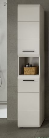 Badezimmer Hochschrank Cover in Kaschmir / Sand, 2-t�riger Badschrank 30 x 185 cm