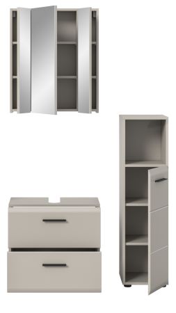 Badm�bel Set 3-teilig Cover in Kaschmir / Sand, Badkombination 105 x 185 cm
