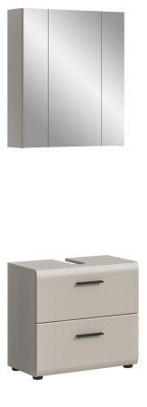 Badm�bel Set 2-teilig Cover in Kaschmir / Sand, Badkombination 60 x 185 cm