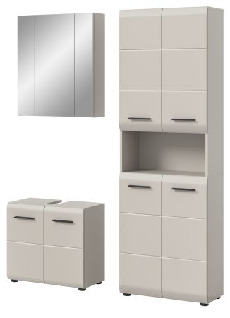 Badm�bel Set 3-teilig Cover in Kaschmir / Sand 135 x 185 cm, mit 4-t�rigem Hochschrank