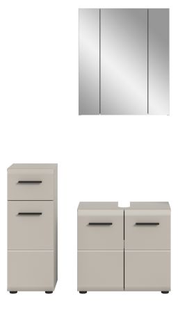 Badm�bel Set 3-teilig Cover in Kaschmir / Sand, Badkombination 105 x 185 cm