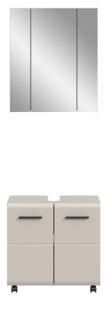 Badm�bel Set 2-teilig Cover in Kaschmir Badkombination auf Rollen 60 x 185 cm