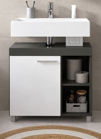 Waschbeckenunterschrank Adam in grau und wei� 65 cm