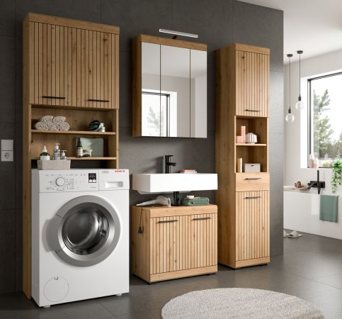 Waschmaschinenschrank Shawn in Artisan Eiche Waschmaschinen �berbau 63 x 191 cm