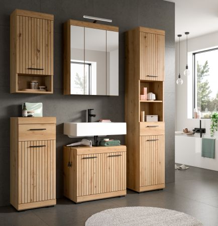 Badm�bel Set 5-teilig Shawn in Artisan Eiche Badkombination 164 x 191 cm