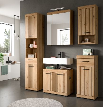 Badm�bel Set 2-teilig Shawn in Artisan Eiche Badkombination 60 x 191 cm