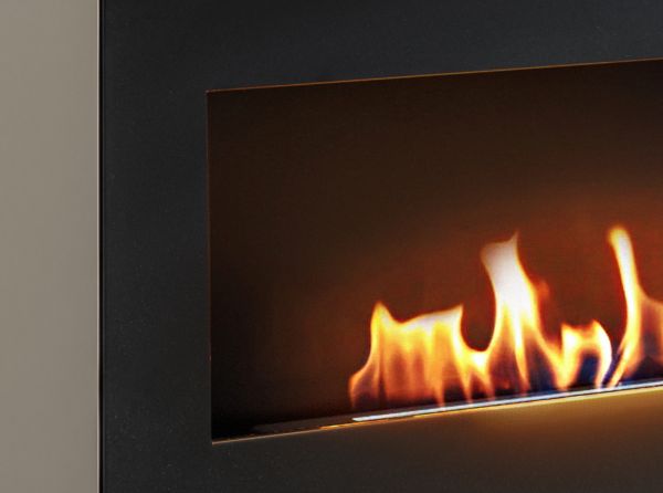 Wohnwand iLike in Lehm-Grau, schwarz und Artisan Eiche, TV Unterteil mit Ethanol Kamin inkl. LED, 200 cm