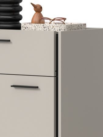 Garderobe Set 5-teilig Nevia in Kaschmir 287 x 190 cm, Soft-Close