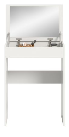 Schminktisch Charme in Wei�, Kosmetiktisch mit Spiegel 62 x 84 cm, Soft-Close
