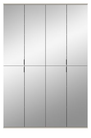 Garderobenschrank mit Spiegel Line-Up in Kaschmir, Schuhschrank 122 x 193 cm