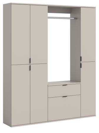 Garderobe Set Line-Up in Kaschmir, Garderobenschrank 152 x 193 cm