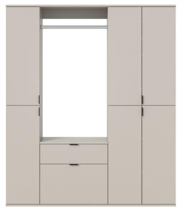 Garderobe Set Line-Up in Kaschmir, Garderobenschrank 152 x 193 cm