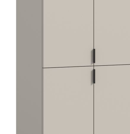 Garderobe Set Line-Up in Kaschmir, Garderobenschrank mit Spiegel 213 x 193 cm