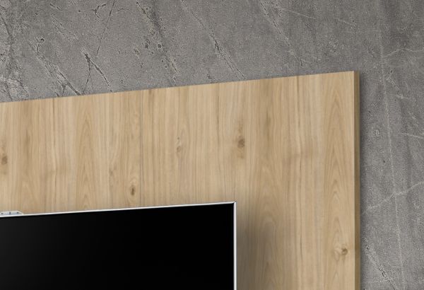 Wohnwand Option in Jackson Eiche Schrankwand 4-teilig h�ngend mit LED und Push-To-Open, 260 x 170 cm