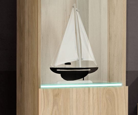 Wohnwand Option in Jackson Eiche Schrankwand 4-teilig h�ngend mit Push-To-Open, 210 x 170 cm