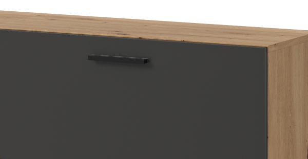 TV-Lowboard Onawa in Grau und Artisan Eiche TV Unterteil h�ngend / stehend 176 cm