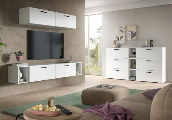 Sideboard Onawa in wei� Stauraumschrank 277 cm, Soft-Close