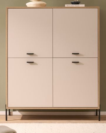 Highboard Ingar in Kaschmir und EicheKommode 115 x 140 cm, Soft-Close
