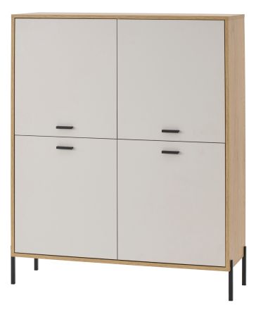Highboard Ingar in Kaschmir und EicheKommode 115 x 140 cm, Soft-Close