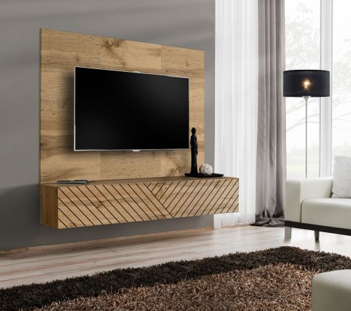 Wandpaneel Public in Wotan Eiche TV R�ckwandverkleidung 180 x 118 cm