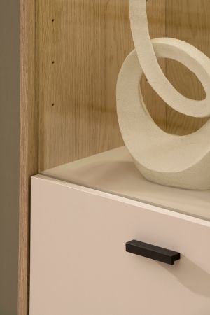 Wohnwand Ingar in Kaschmir und Eiche Wohnkombination 285 cm, mit Soft-Close