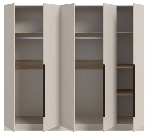 Kleiderschrank Swan in Kaschmir / Sand Dreht�renschrank 5-t�rig 200 x 181 cm
