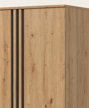 Kleiderschrank Bj�rke in Artisan Eiche und grau Dreht�renschrank 2-t�rig 80 x 192 cm