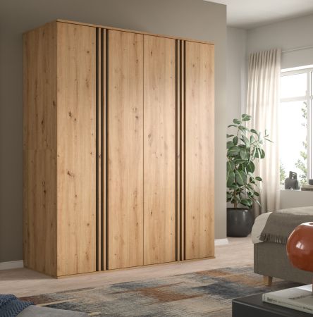 Kleiderschrank Bj�rke in Artisan Eiche und grau Dreht�renschrank 2-t�rig 80 x 192 cm