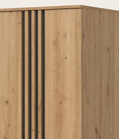 Kleiderschrank Bj�rke in Artisan Eiche und grau Dreht�renschrank 2-t�rig 80 x 192 cm