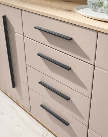 Sideboard Design-D in Kaschmir und Cremona Eiche Kommode 150 cm, mit Soft-Close
