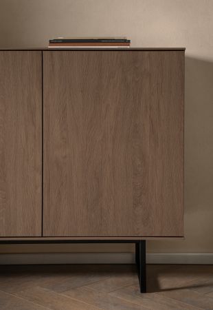 Sideboard Breda in Nussbaum Kommode 150 x 90 cm, mit Push-to-Open