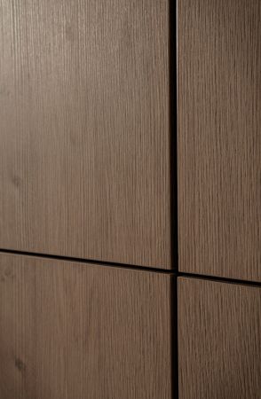 Wohnwand Breda in Nussbaum Wohnkombination 2-teilig 280 cm, mit Push-to-Open