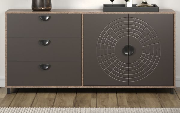 Sideboard Oriana in Bronze und RostoptikKommode 176 cm, Soft-Close