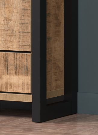 Garderobe Set 5-teilig Loom in Mango und schwarz Garderobenkombination 249 x 195 cm